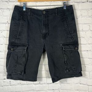 LEVI’S Mens Black‎ Cargo Shorts size 31 White Tab